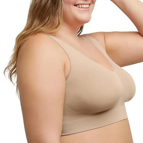 JUST MY SIZE Women's Pure Comfort Plus Size Mj1263 Bras, Nude (3X-Large US) | Seamless, Light Support & Moisture-Wicking thumbnail 2