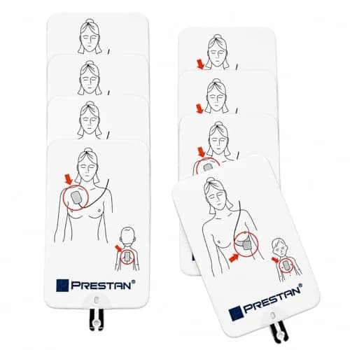 Prestan AED Training Pads Adult, 4-Pack | Reusable Silicone Adhesive for CPR Training thumbnail 1