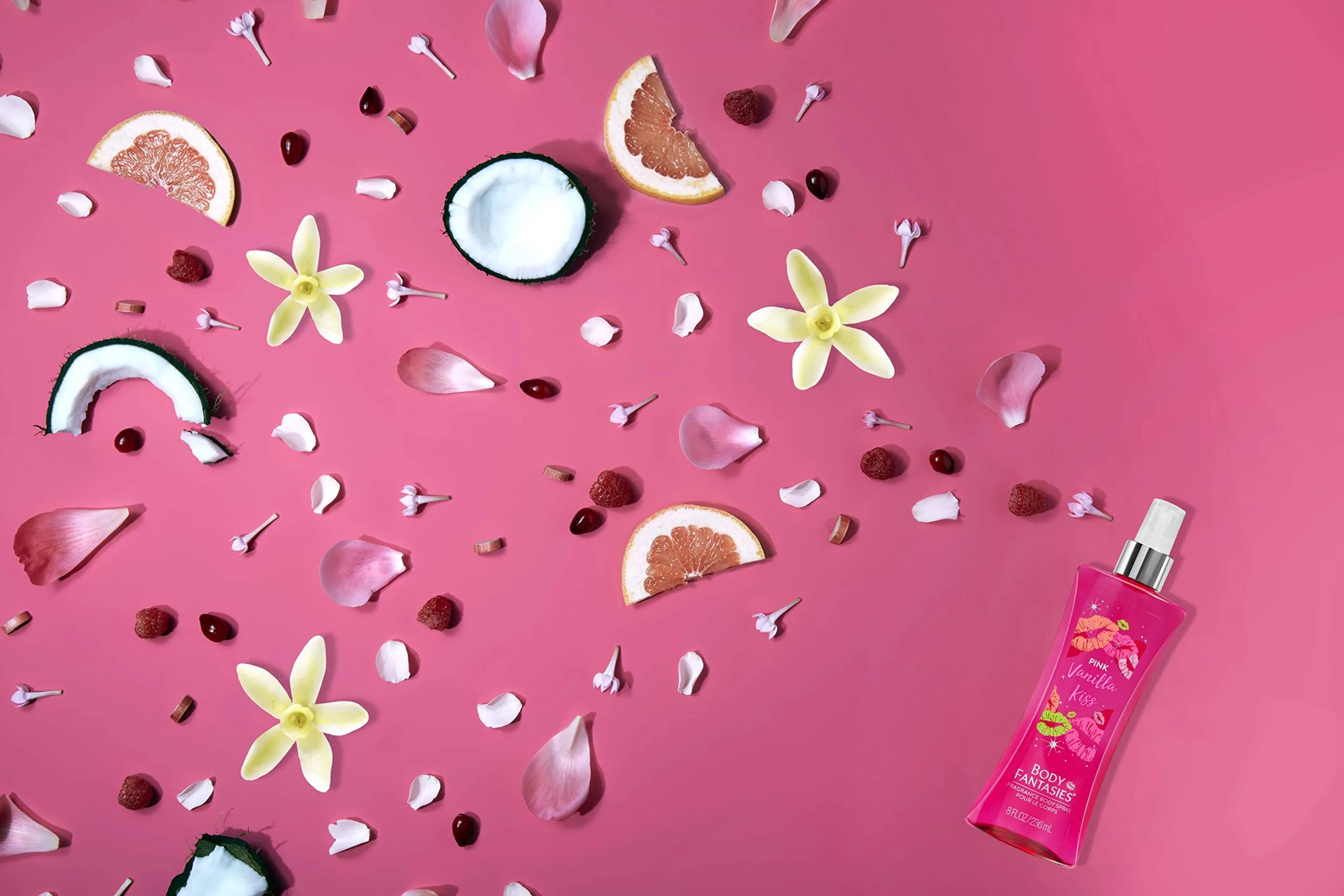 Body Fantasies Signature Pink Vanilla Kiss Fantasy Body Spray 236ml (8 Fl Oz) | Long-Lasting Fragrance - view 3