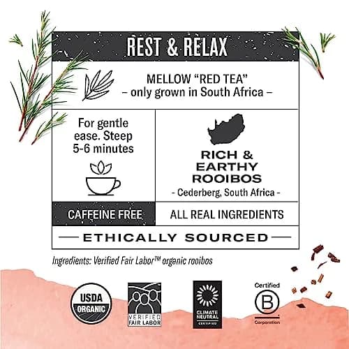 Numi Organic Rooibos Tea, 100 Herbal Tea Bags, Caffeine Free | Organic, Natural & Fair Trade (70-120 chars) thumbnail 2