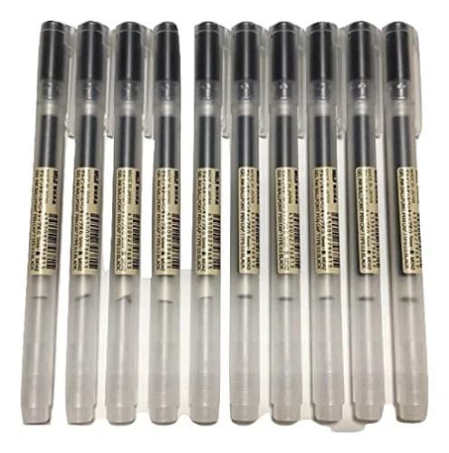 MUJI Gel Ink Ball Point Pen 0.5mm Black | Smooth Writing Instrument for Students & Professionals thumbnail 1