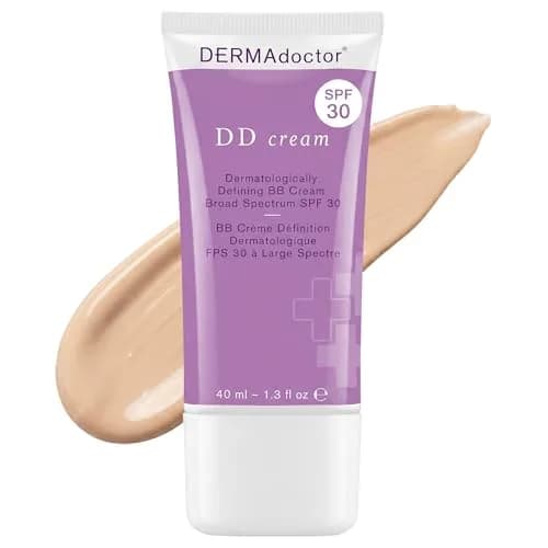 DERMAdoctor DD Cream Tinted Mineral Moisturizer SPF 30 | Hydrating, Sheer Coverage, Mineral Based Face Primer (110 words) thumbnail 1