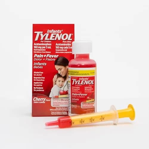 Tylenol Infants' Acetaminophen Oral Suspension Cherry Flavor 2 fl. oz (59 ml) | #1 Pediatrician-Recommended Pain & Fever Relief thumbnail 8