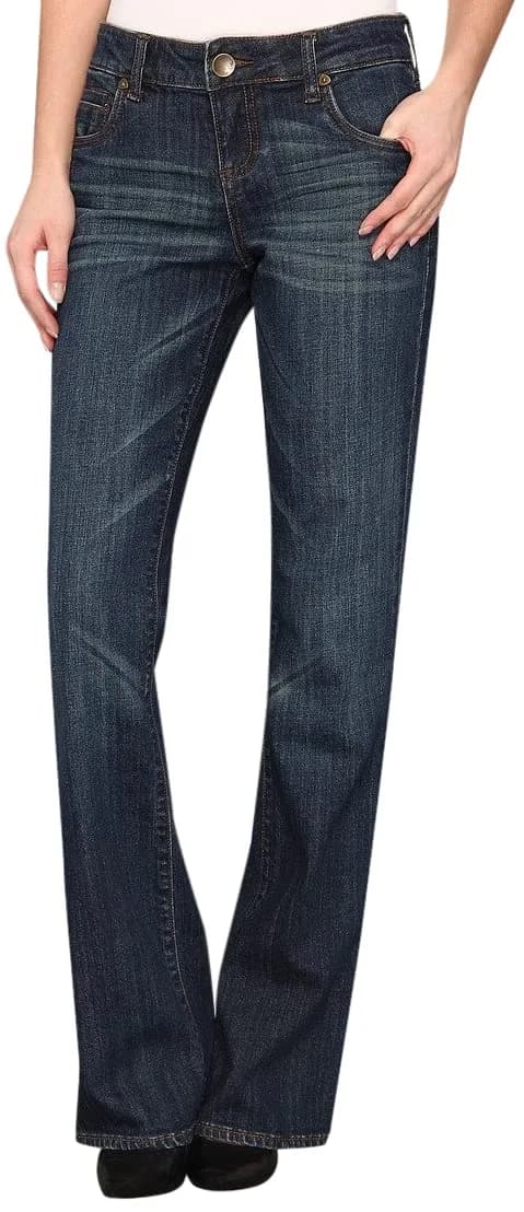KUT from the Kloth Natalie High Rise Bootcut Jeans for Women – Contrast Topstitching – Blended Fabric Exceptional 2 33 | Flattering Fit, 33-inch Inseam