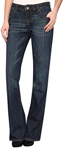 KUT from the Kloth Natalie High Rise Bootcut Jeans for Women – Contrast Topstitching – Blended Fabric Exceptional 2 33 | Flattering Fit, 33-inch Inseam thumbnail 1