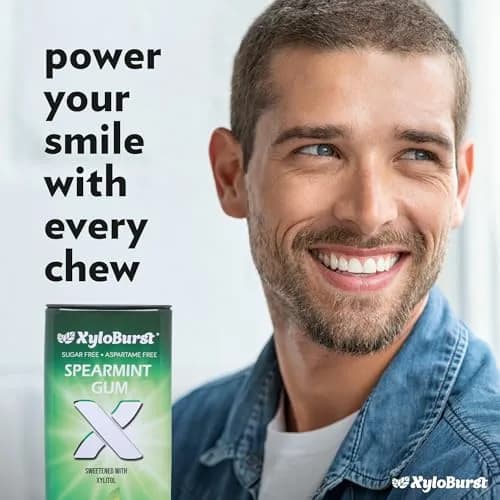 XyloBurst Spearmint Xylitol Chewing Gum 204 Pieces (Pack of 8) | Sugar-Free, Gluten-Free, Keto Friendly, Aspartame-Free thumbnail 6