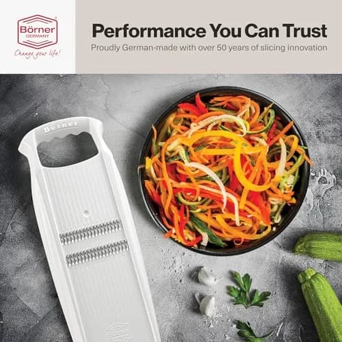 Swissmar Börner PowerLine Thin Julienne Vegetable Slicer | Precision Mandoline for Potatoes & Zucchini (4.3⭐, 940 reviews, <span class="inline-flex items-baseline"><span class="inr-rupee" aria-hidden="true">₹</span><span class="inr-amount">4,330</span></span>) in India thumbnail 4