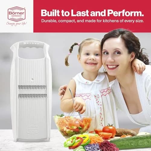 Swissmar Börner PowerLine Thin Julienne Vegetable Slicer | Precision Mandoline for Potatoes & Zucchini (4.3⭐, 940 reviews, <span class="inline-flex items-baseline"><span class="inr-rupee" aria-hidden="true">₹</span><span class="inr-amount">4,330</span></span>) in India thumbnail 6