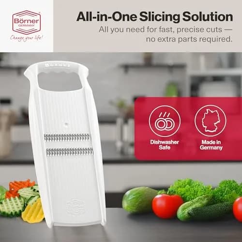 Swissmar Börner PowerLine Thin Julienne Vegetable Slicer | Precision Mandoline for Potatoes & Zucchini (4.3⭐, 940 reviews, <span class="inline-flex items-baseline"><span class="inr-rupee" aria-hidden="true">₹</span><span class="inr-amount">4,330</span></span>) in India thumbnail 2