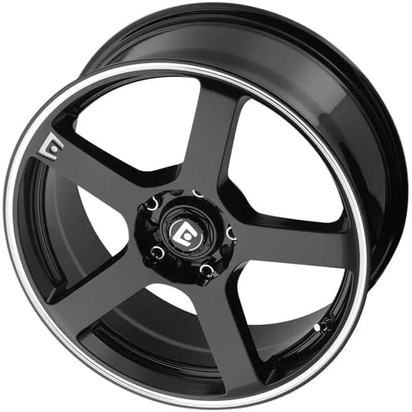Motegi MR116 FS5 16x7 5x100/4.5 5.57 40mm Gloss Black Machined Flange | Performance Racing Wheel thumbnail 2