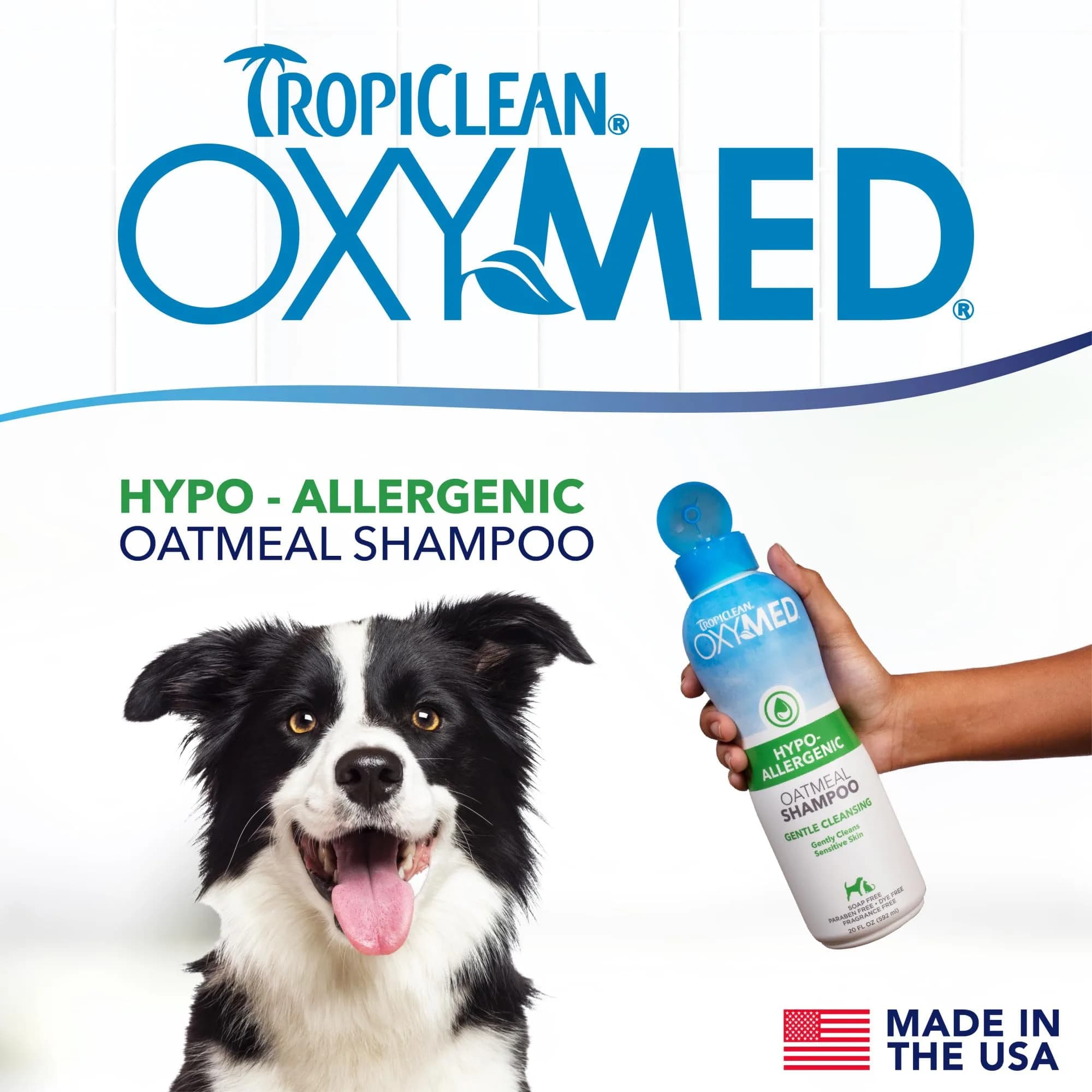 TropiClean OxyMed Hypoallergenic Dog & Cat Shampoo 591ml (20oz) | Soothes Itchy Skin & Coats - view 3