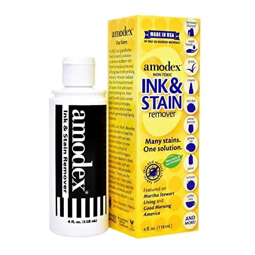 Amodex Ink and Stain Remover Liquid Formula 118ml (4 fl oz) | Professional Strength Stain Removal thumbnail 1