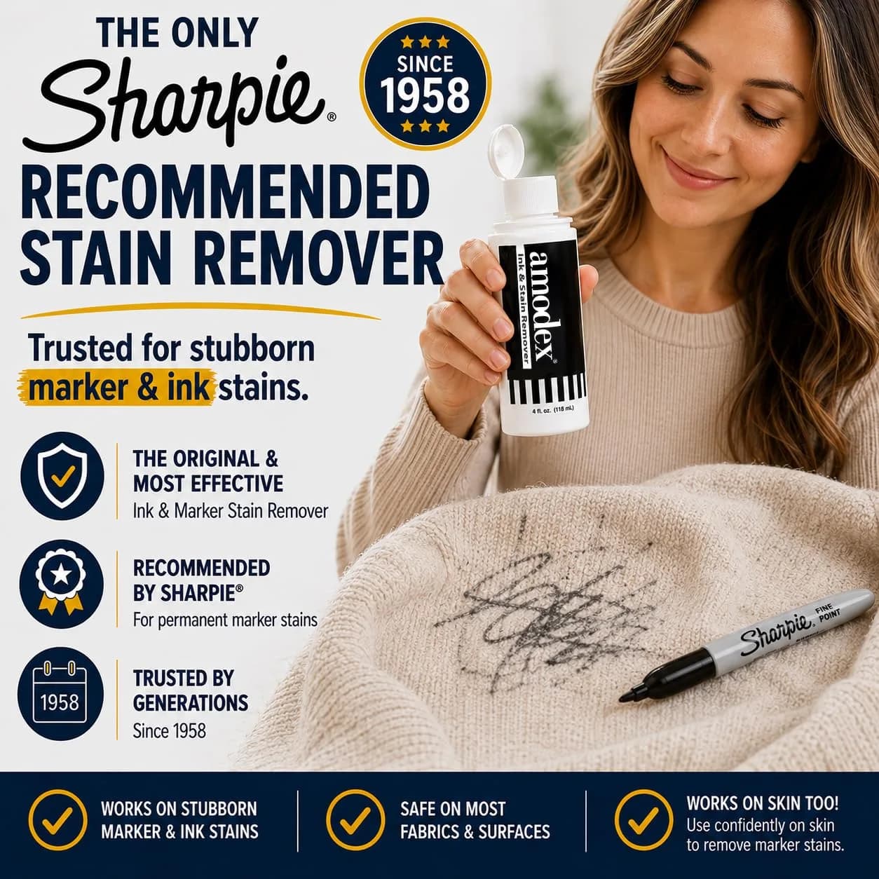Amodex Ink and Stain Remover Liquid Formula 118ml (4 fl oz) | Professional Strength Stain Removal - view 4