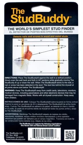 The StudBuddy Magnetic Stud Finder 1pack | Made in USA for drywall & wood thumbnail 7