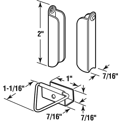 PRIME-LINE L 5770 Screen Hanger and Latch Set 1.07 cm (0.4375 inch) | Secure Screen Frames in Wooden Window Frames thumbnail 2