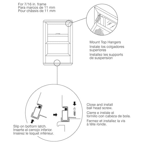 PRIME-LINE L 5770 Screen Hanger and Latch Set 1.07 cm (0.4375 inch) | Secure Screen Frames in Wooden Window Frames thumbnail 3