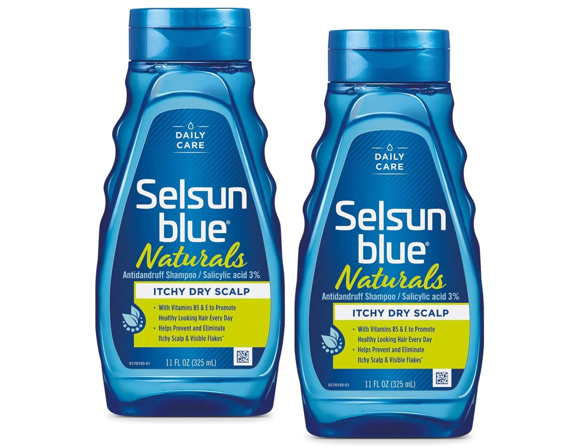 Selsun Blue Shampoo Naturals Dandruff Itchy Dry Scalp 325ml | Moisturizes & Relieves Flakes — 11 Fl Oz