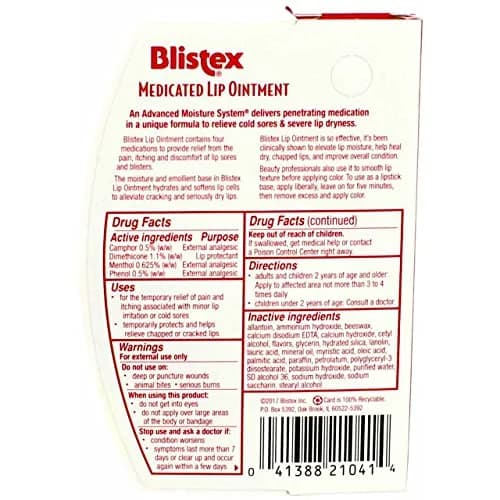Blistex Lip Medicated Ointment 0.35 oz | Hydrates & Softens Dry Lips, Made in USA thumbnail 3