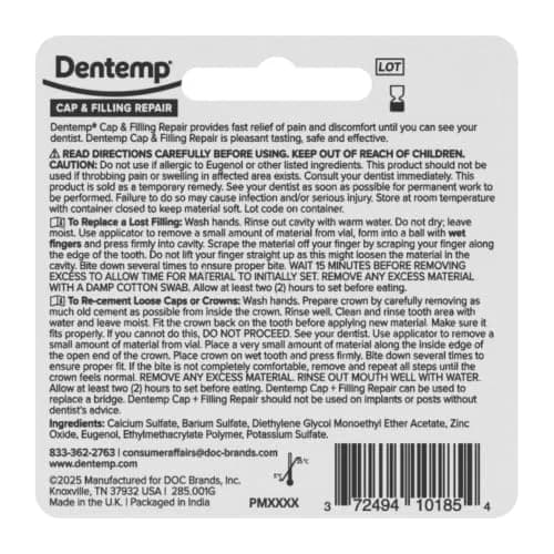Dentemp Maximum Strength Dental Repair Kit 2.2G | Instant Pain Relief & Crowns Fix thumbnail 2