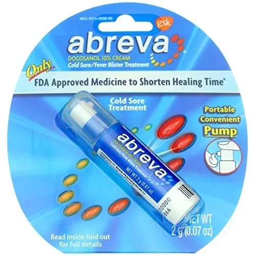 Abreva Cold Sore Treatment Cream 2g (0.07 oz) | Fast-Acting Relief thumbnail 1