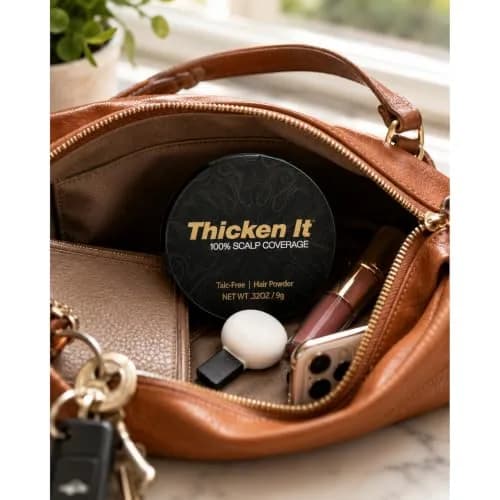 Thicken It 100% Scalp Coverage Hair Powder Black | Water-Resistant, Talc-Free, 0.32 oz thumbnail 8