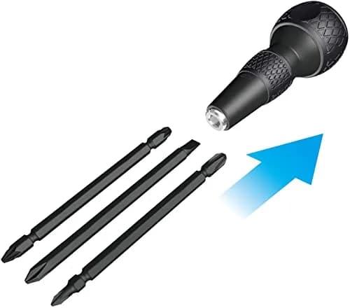 VESSEL Ball Grip Interchangeable Screwdriver Set with 6 Hex Bits | 10 cm (3 inch) Blade Length thumbnail 4