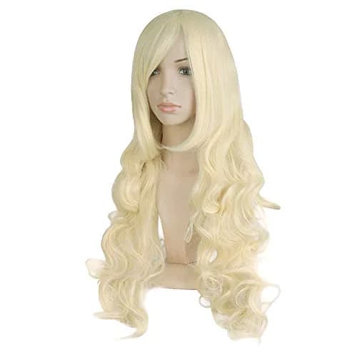 MapofBeauty 32 Inch Spiral Curly Cosplay Wig, Light Blonde | Heat Resistant Synthetic Hair thumbnail 3