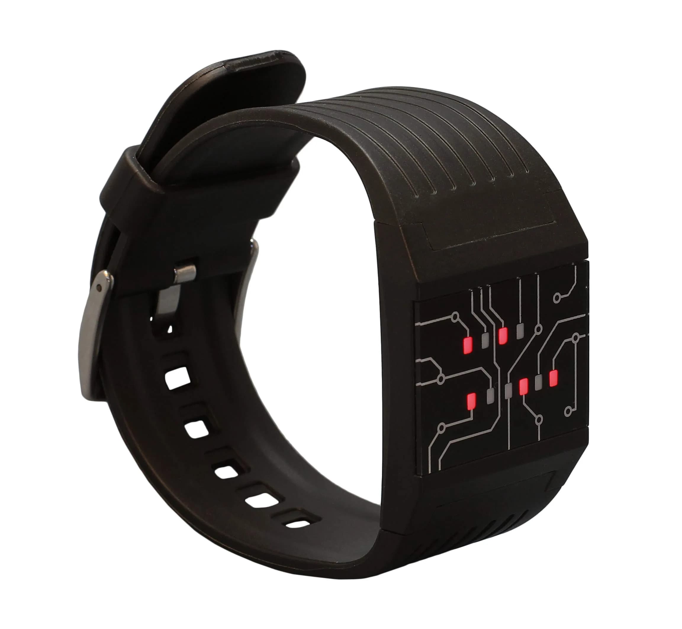getDigital Binary Wrist Watch for Professionals with LED Lights | 21 cm (8.2 inch) Adjustable Plastic Band — Black