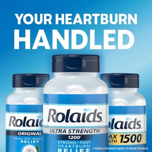 Rolaids Ultra Strength Antacid Chewable Tablets Mint 72-Count | Neutralizes 100x Stomach Acid thumbnail 7
