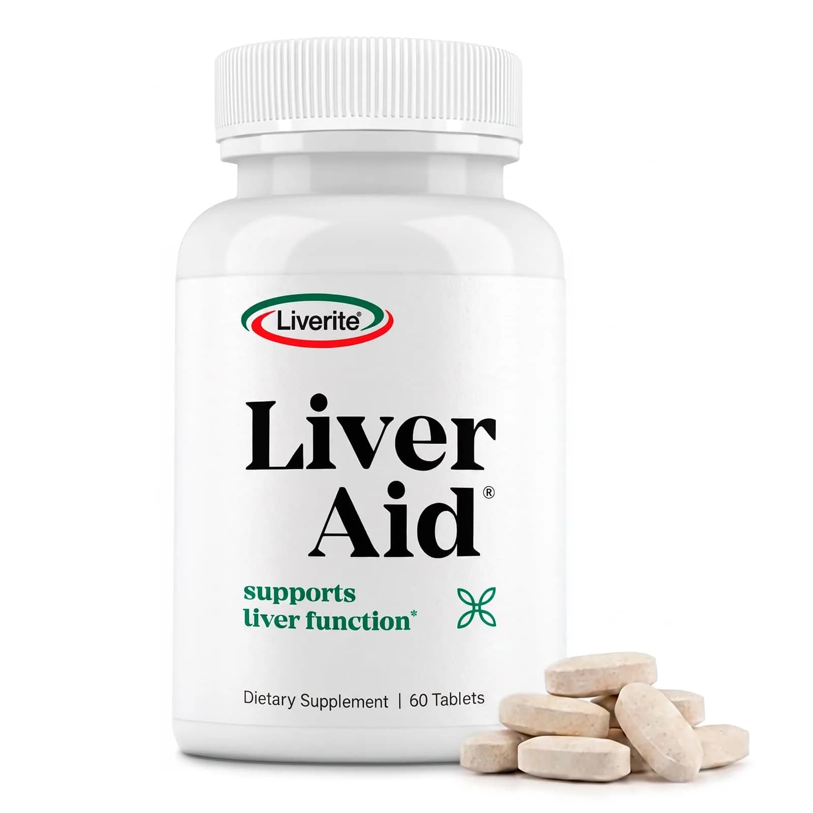 LIVERITE Liver Aid - Liver Support Supplement - 60 Tablets | Supports Liver Function & Energy