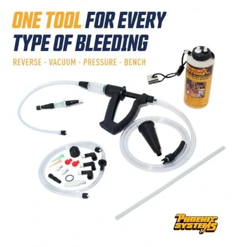 Phoenix Systems V-12 Medium Duty Brake & Clutch Bleeder Kit | Reverse Bleeding Technology for Fast Brake Service thumbnail 2