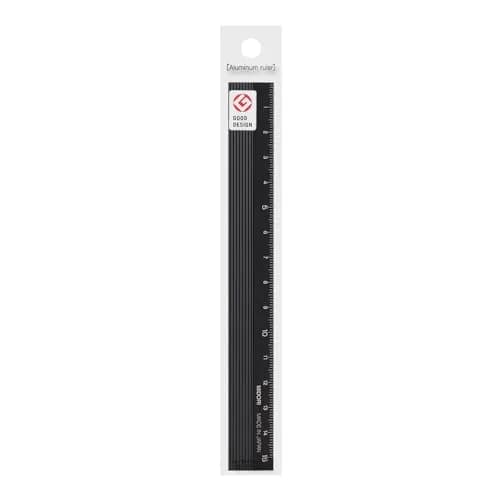 Midori Aluminium Ruler 15cm Black | Classic Drafting Tool for Precision Measurement thumbnail 1