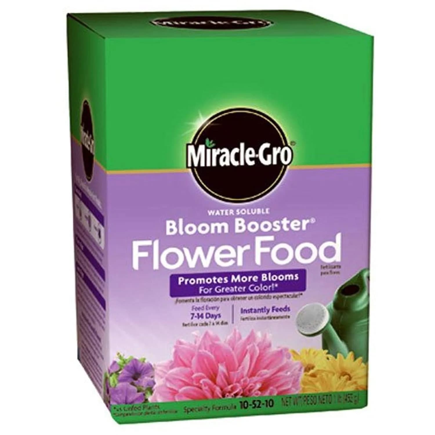 Miracle-Gro Water Soluble Bloom Booster Flower Food 1 lb (454 g) | Promotes More Blooms for Greater Color