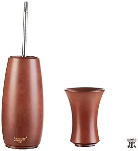 Fletchers' Mill Border Grill Pepper Mill, Walnut Stain - 8 Inch, Adjustable Coarseness Fine to Coarse | Made in USA thumbnail 2