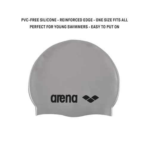 Arena Classic Junior Silicone Swim Cap for Girls and Boys | Comfortable & Durable Kids’ Pool Cap thumbnail 2
