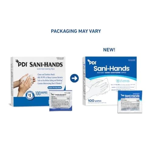 PDI Sani-Hands Hand Sanitizer Wipes 100 Packets | Kills 99.99% Germs, Moisturizes Hands thumbnail 5
