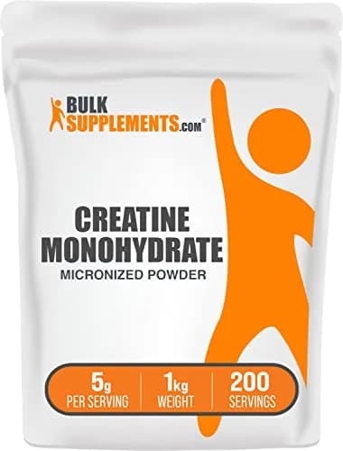 BulkSupplements Creatine Monohydrate Powder 2.2 lb | Micronized, Unflavored, Gluten Free for Muscle & Strength thumbnail 1