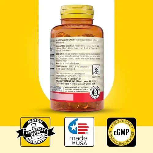 MASON NATURAL Garlic Oil Softgels 300-Day Supply | Supports Heart & Circulatory Health thumbnail 6