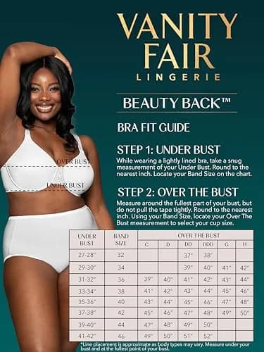 Vanity Fair Women's Beauty Back Smoothing Minimizer Bra 38DDD (38DDD / 102cm) | Minimizes Bust Line up to 1.5" for a Sleek Look thumbnail 5