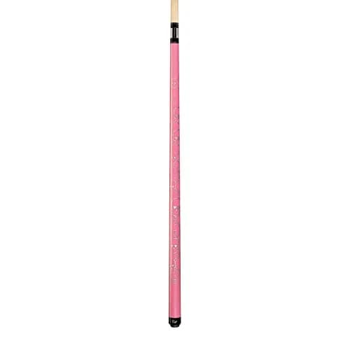 RAGE RG88 Pool Cue, Metallic Cotton Candy Pink, Graphic Silver Skull Design | 20 oz, Leather Tip, Wrapless Handle thumbnail 2