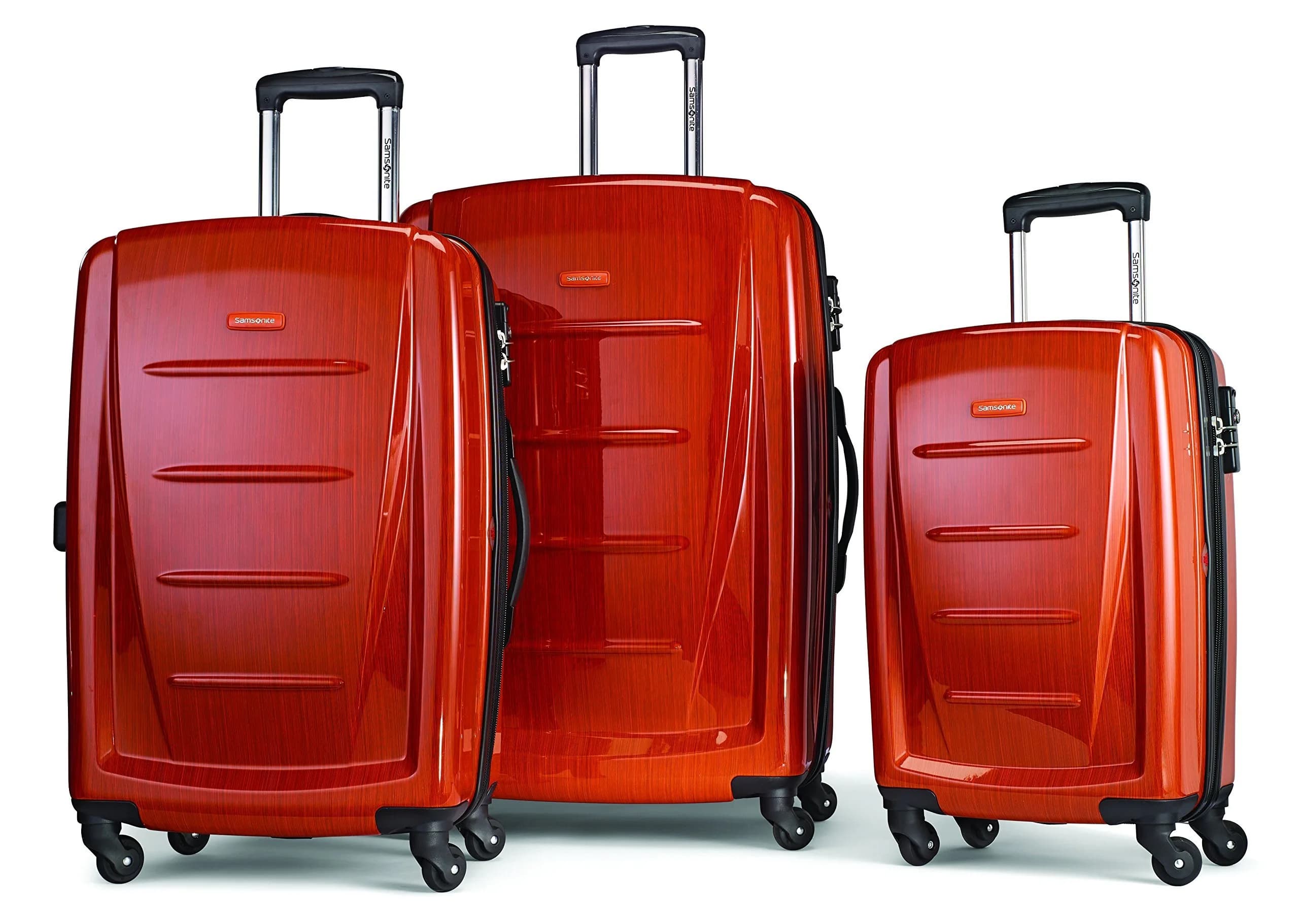Samsonite Winfield 2 Hardside Expandable Luggage 28-Inch Charcoal | Lightweight Polycarbonate Suitcase with Spinner Wheels — Orange / 3-Piece Set (Carry on/Medium/Large)