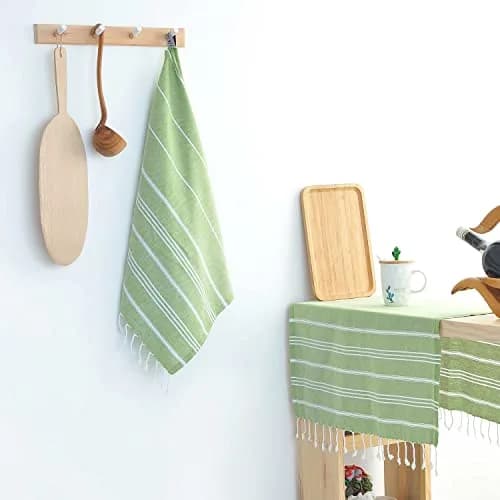 Cacala 100% Turkish Cotton Kitchen Tea Towels 23" x 36" | Highly Absorbent & Quick Drying thumbnail 4