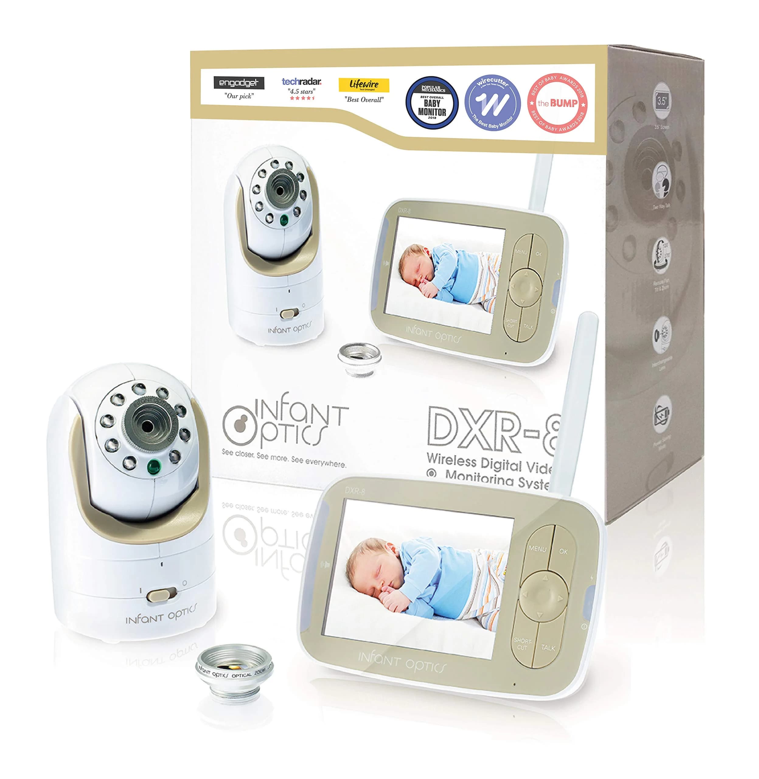 Infant Optics DXR-8 Video Baby Monitor with Interchangeable Lenses, Pan Tilt Zoom, Night Vision, and Two-Way Talk - view 6