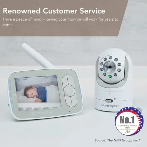 Infant Optics DXR-8 Video Baby Monitor with Interchangeable Lenses, Pan Tilt Zoom, Night Vision, and Two-Way Talk thumbnail 2