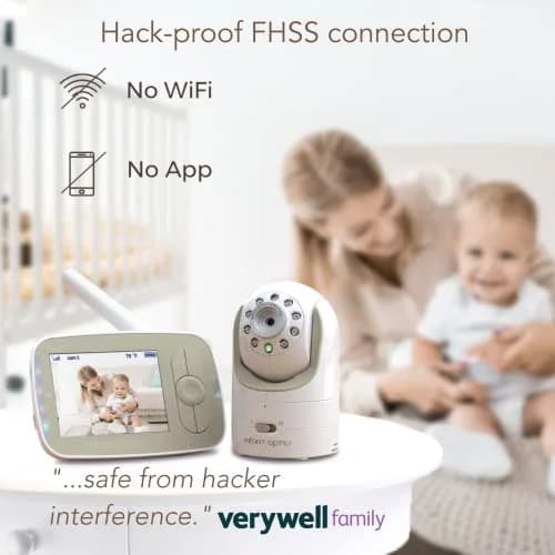 Infant Optics DXR-8 Video Baby Monitor with Interchangeable Lenses, Pan Tilt Zoom, Night Vision, and Two-Way Talk thumbnail 3