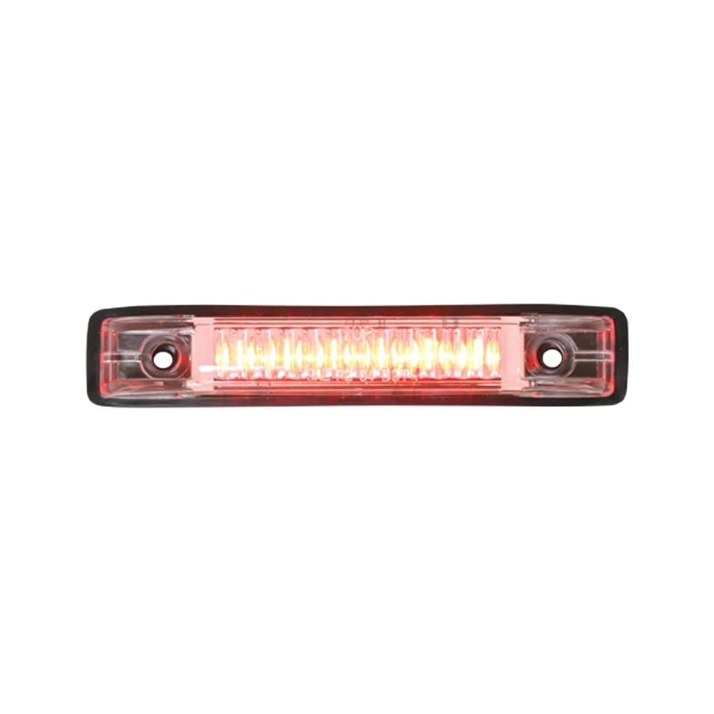 GG Grand General 77653 Red Thin Line 6-LED Marker Light with Clear Lens, Red/Clear, 4 in (10.16 cm) Length