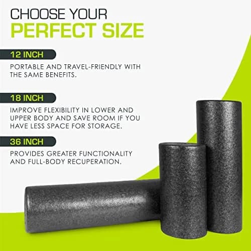 ProsourceFit High Density Foam Roller 91 cm (36 inch) | Firm Full Body Athletic Massage Tool for Muscle Recovery thumbnail 4