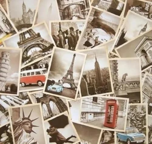 Dxhycc Vintage Travel Postcards Set | Retro Old Landmarks Collection, 32 pcs thumbnail 1