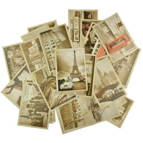 Dxhycc Vintage Travel Postcards Set | Retro Old Landmarks Collection, 32 pcs thumbnail 3