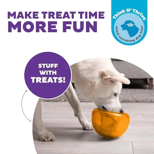 Outward Hound Snoop Interactive Treat Dispenser Dog Toy, Orange, 5" | Mental Stimulation & Slow Feeder thumbnail 2
